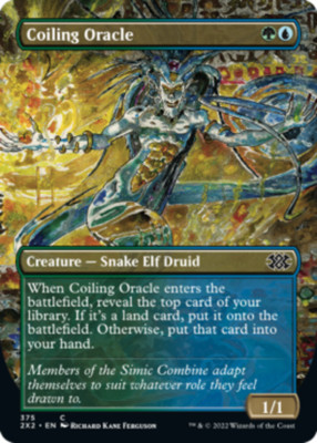 1x Coiling Oracle ~~ Borderless NM-Mint, English Double Masters 2022 MTG Magic