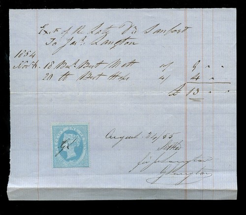 GB QV REVENUES + RECEIPT STAMPS DOCUMENTS .POSTAL FISCALS 1807-1867..Each Priced - Picture 9 of 22