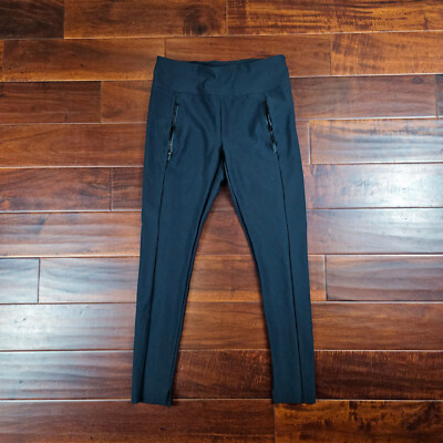 Athleta Black Compression Leggings Size Small 2 Zipper Plus 1 Stash Pocket