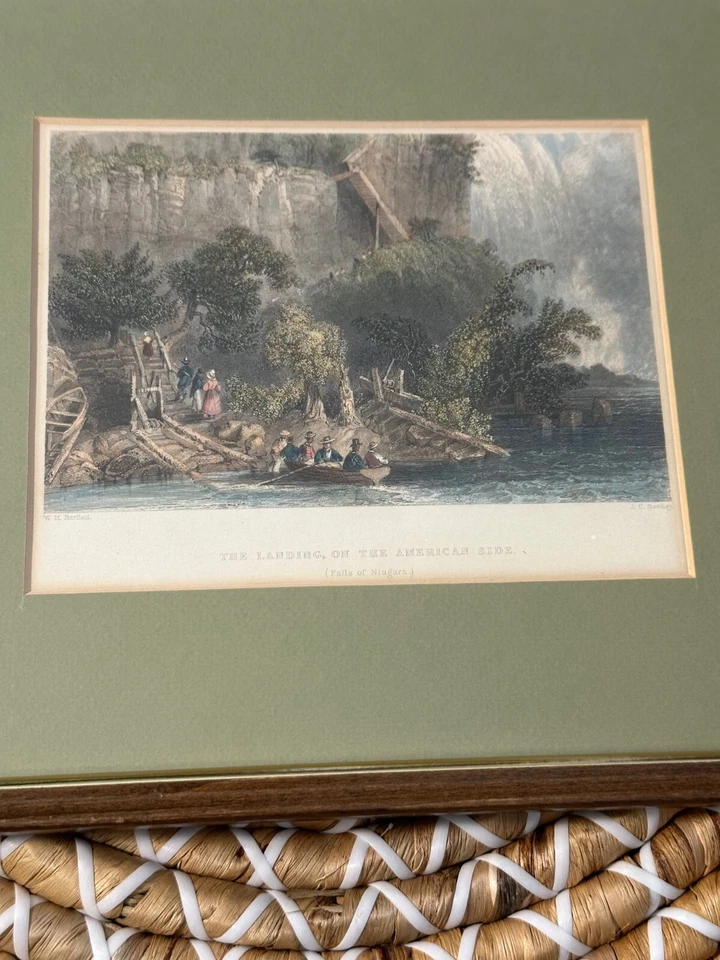 Impresión antigua de 1838 "The Horse Shoe Falls" W.H. Bartlett & J. Cousin Niagara raro Foto 2 de 4