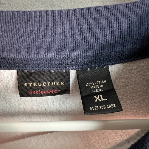 Vintage 90s Structure Activewear Striped Colorblock Sweatshirt Adult XL Mens - Picture 6 of 8