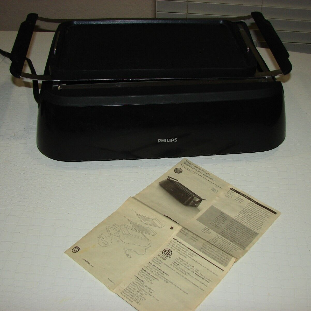 Philips Avance HD6372/94 Indoor Grill Black USED ONCELKNW eBay