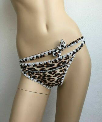 Same LA The Tease Tie Side Bottom (Cheetah) - Size: M 