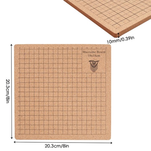 Macrame Board Durable Macrame Grided Cork Board for Cord String DIY Measuring - Picture 7 of 14