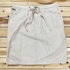 vintage Unionbay Y2K Brat retro low rise khaki tie skirt tan sz 9 Midi Length