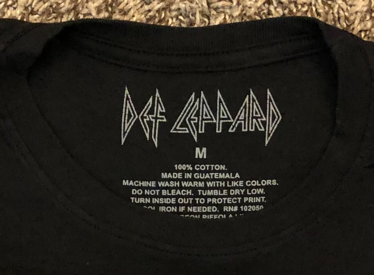 Def Leppard Leopard Tiger Retro Style Women's Black T-Shirt Size