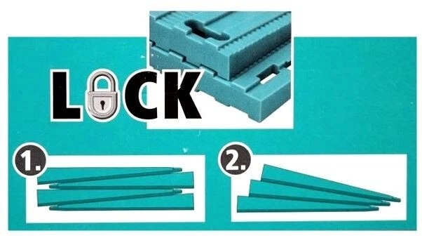 SET DI 30 CUNEI O DISTANZIATORI SOVRAPPONIBILI UNIV. DOPPIA FUNZIONE "WOLFCRAFT" - Immagine 3 di 4