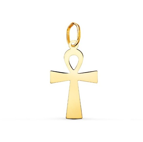 Colgante Oro 18k 750 mls. Cruz De La Vida 18 X 10 MM.