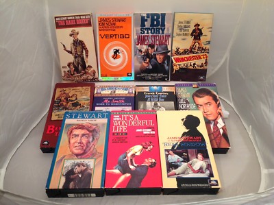 Lot Eleven 11 James Stewart VHS Tape Color And B&W Movies Pre-owned