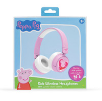 OTL Technologies Kids Peppa Pig Pink Heart Design Bluetooth Wireless Headphones