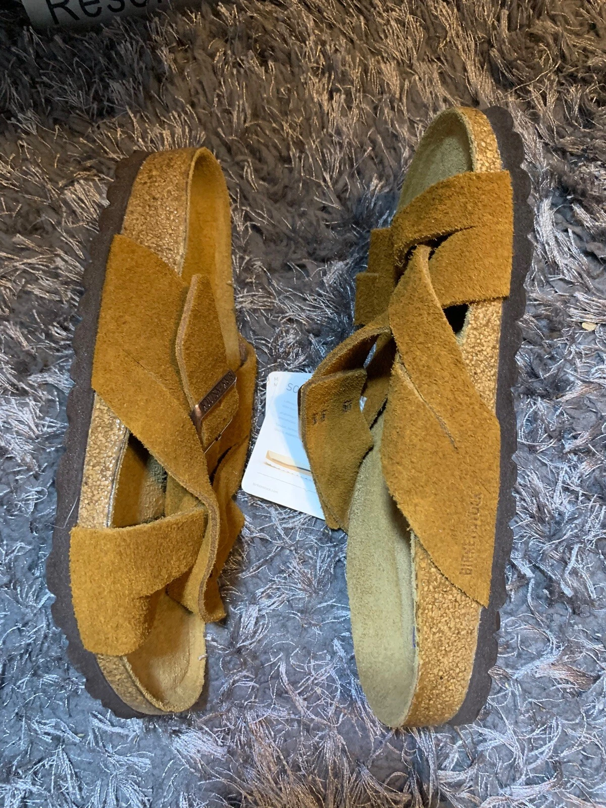 Birkenstock Lugano Mink Soft Footbed Sandals Womens 36 EU 5 US New With Tags