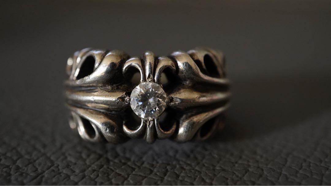 Chrome Hearts SV925 CZ Diamond K&T Ring 19 | eBay