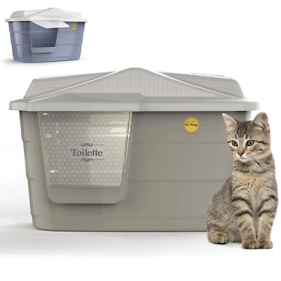 CAT CENTRE Large Cat Hooded Litter Tray Box or Cat House Covered Toilet Pan Loo