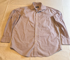 Nautica Men's Red Plaid Long Sleeve Button Down Dress Shirt - 16 34/35