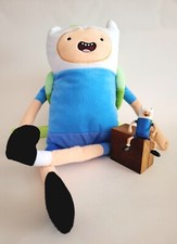 Image of 🌍NEW AdventureTime Finn 19" Plush Backpack, Poseable Figure & BMO Crossbody Bag