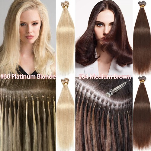 Nano Ring Tip 100% Remy Human Hair Extensions Micro Loop Beads Ombre Thick 150G - Picture 14 of 83
