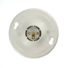 Plastic Keyless Lamp Holder 8829-CW4 Ceiling Light Socket Fixture
