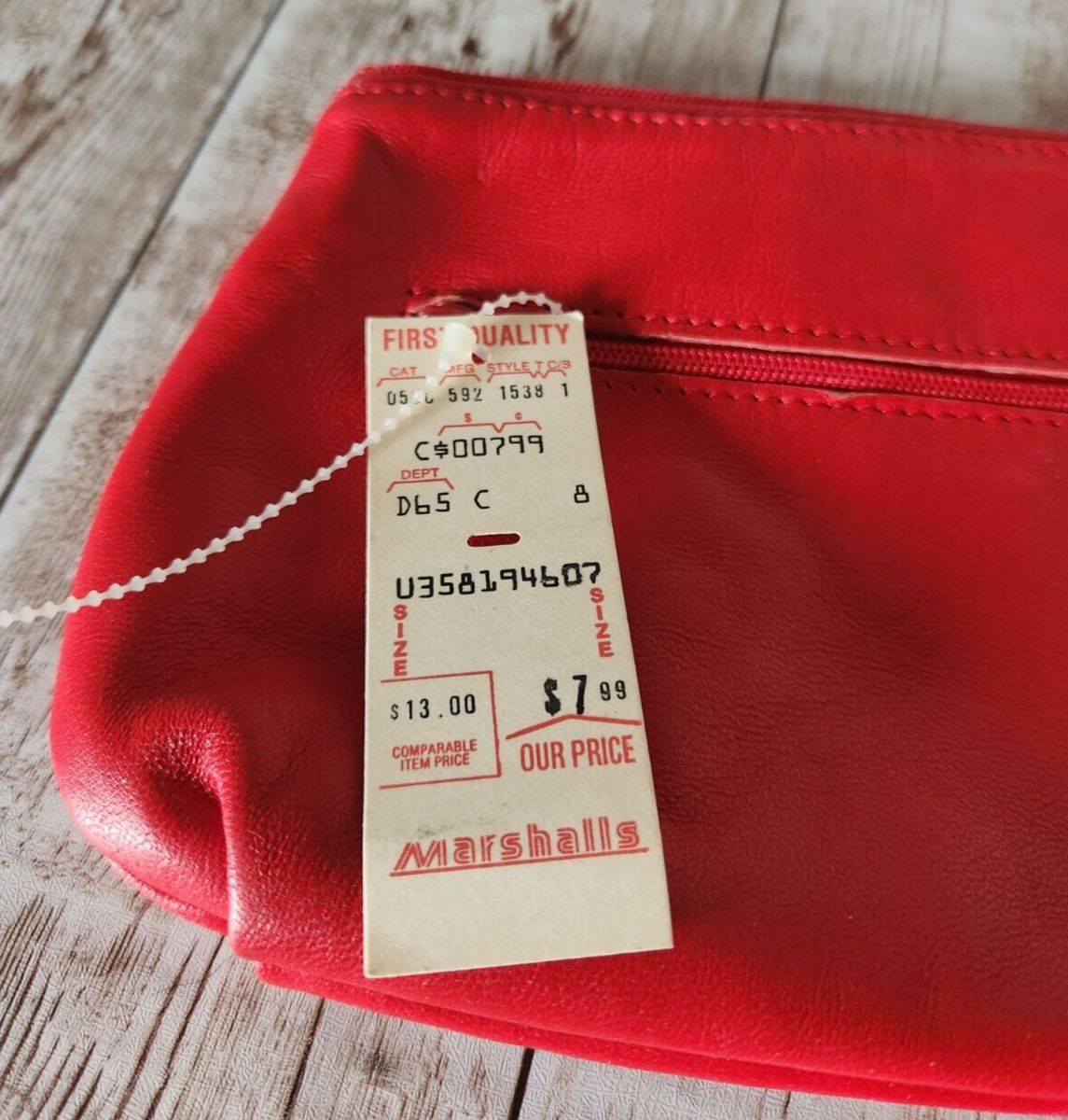 Vintage Marshalls Marcella Florence #1538 Italy Red Leather Wallet
