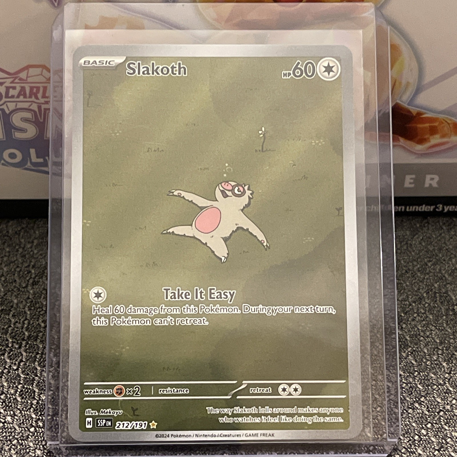 Slakoth 212/191 Sv08: Surging Sparks Illustration Rare Pokémon TCG NM English 🔥