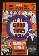 Kenney Jones SIGNED book 'Let the Good Times Roll' 1/1 HB Book. Who Faces Drums