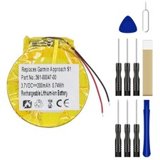 361-00047-00 Battery for Garmin Forerunner 110 110W 210 Approach S1 S2 S3 S4