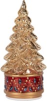 Clayre & Eef 6GL5478 Weihnachtsbaum Mit LED Goldfarbig Rot 12X27 Cm