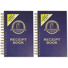 Money Receipt Book, Gold Standard, Two-Part Carbonless, 8.5 x 5.5, 3 per Page...