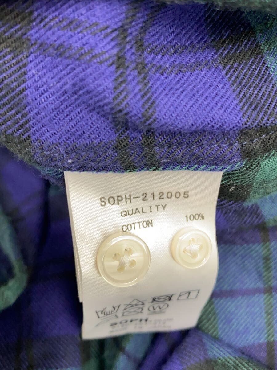 SOPHNET. Long Sleeve Shirt XL Cotton GRN Check SOPH-212005 SOPHNET. Long Sleeve Shirt XL Cotton GRN Check SOPH-212005