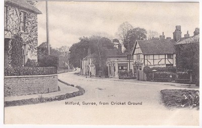 Milford Surree Surrey Rechtschreibfehler Postkarte vom Cricket Ground Kollotypie Typo