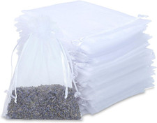 100PCS Small Mesh Bags Drawstring 3X4, Sheer Organza Bags Drawstring for Jewelry