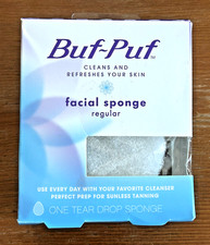 Buf-Puf Facial Sponge Tear Drop Exfoliates Cleans Refreshes USA SEALED NOS