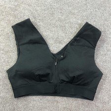 Tommie Copper Sports Bra Womens Large Front Zip Compression Shoulder Support