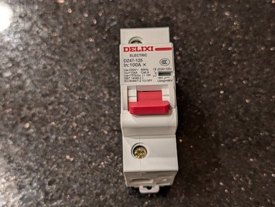 Air Switch, Breaker for Surron/Talaria/Eride 72V Batteries USA- DZ47-125 1P 125A