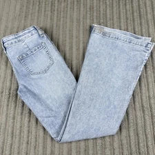 Art Class Girls Jeans Size 12 Blue Flared Adjustable Distressed Heel Wear