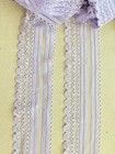 2 Yards Stretch Lavender Striped Lace Trim for Sewing/Crafts/Lingerie/2.25" Wide