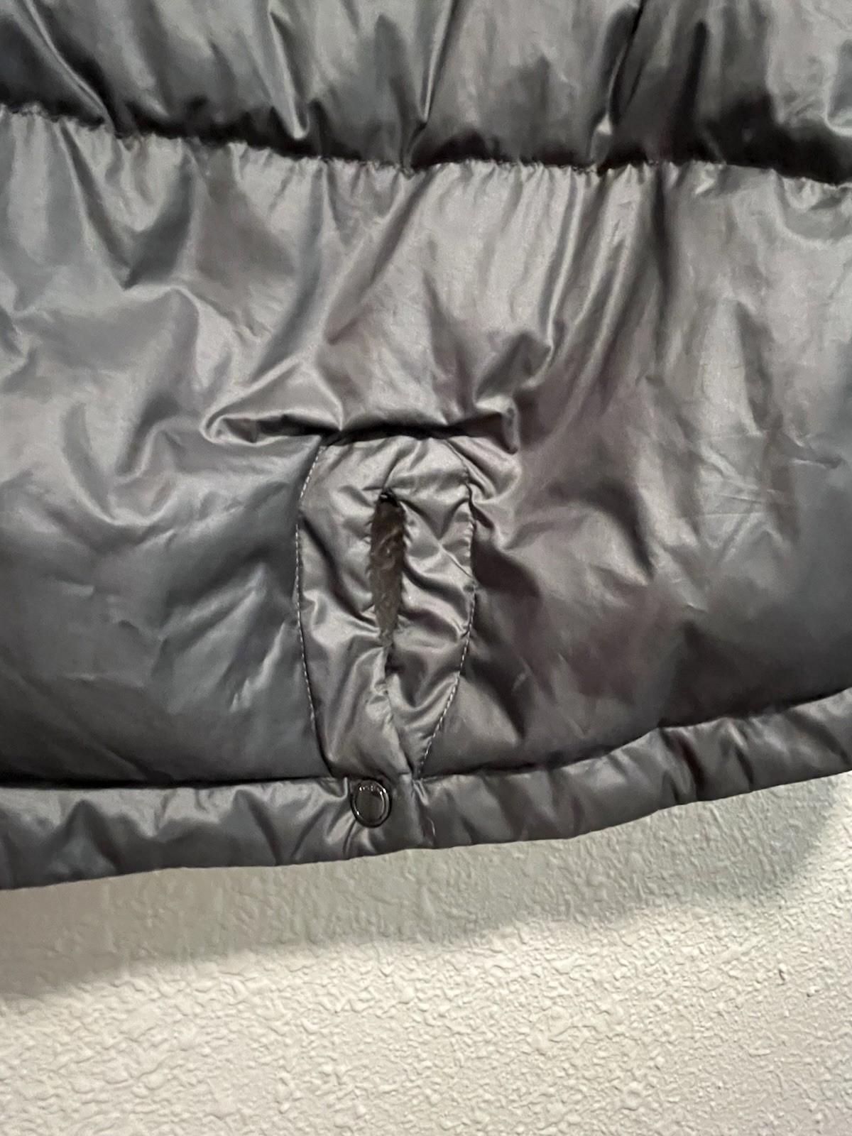 Lolë Duck Down Insulated Hooded  Women Medium Long Jacket Dark Grey Lightweight