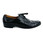 Mens 9.5 A Narrow Vintage Florsheim Fingerflex 1950’s Black Leather Dress Shoes