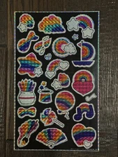 Vintage 1983 Mark 1 Chrome Prism rare sticker sheet Rainbow Objects Large Sheet
