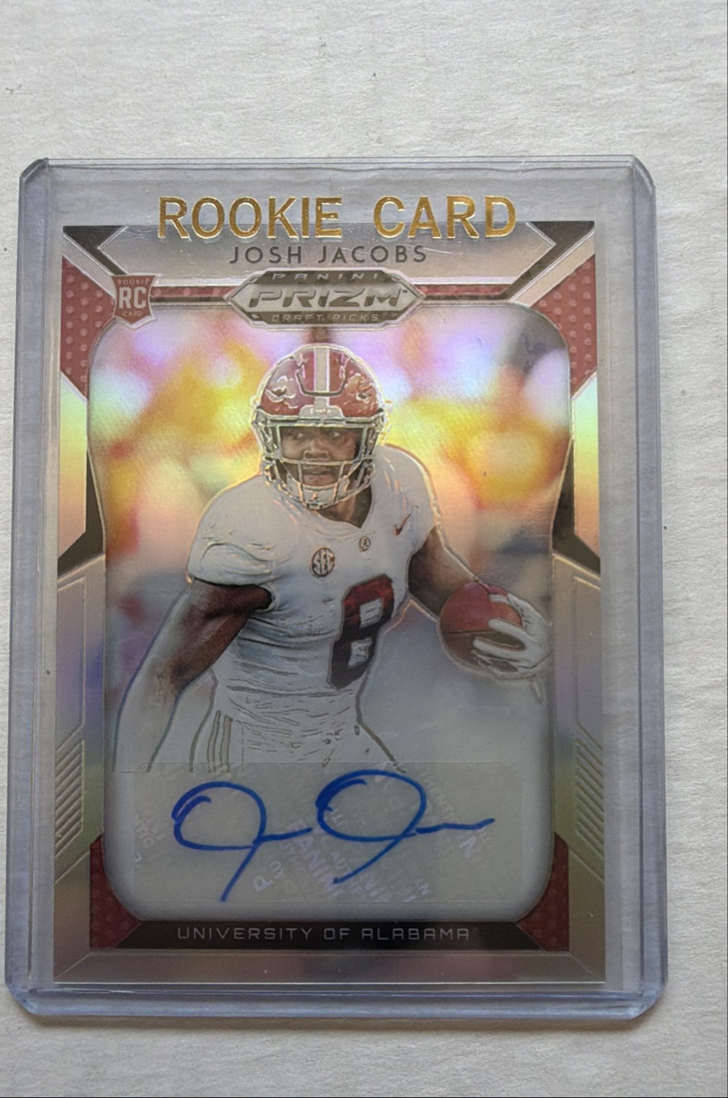 2019 Panini Prizm Draft - Draft Picks Josh Jacobs #135 Silver Prizm Autographs