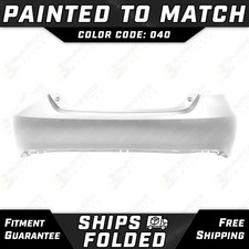 New Painted 040 White Rear Bumper Cover Replacement For 2015-2017 Toyota Camry