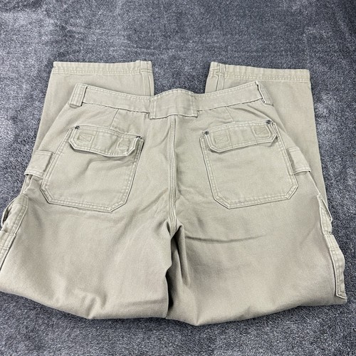 Duluth Trading Co Mens 38x32 (Fits 36x32) Flex Canvas Fire Hose Cargo Pants Tan - Picture 13 of 15