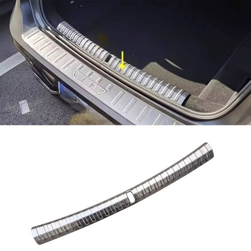 For 2023-2025 BMW BMW 7-Series Silver steel Rear Bumper Built-in Sill Plate Trim