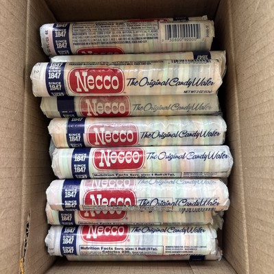 NECCO The Original Candy Wafers 24 Count 2oz Rolls Bulk Candies Spangler 3LB  25