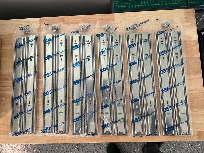 CGS Platinum 14" Soft Close Full Extension Drawer Slides 100 LB capacity 6 pairs