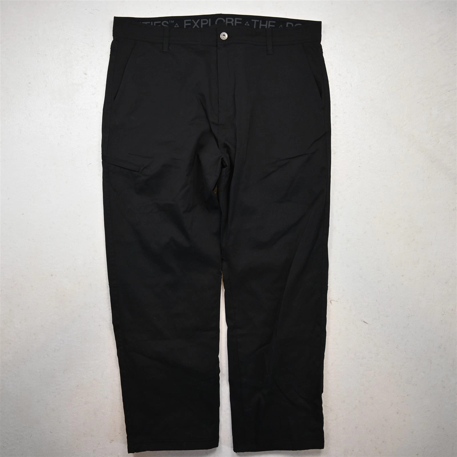 Gerry 38x30 Black Flannel Lined Zip Pocket Outdoor Cargo Mens Pants