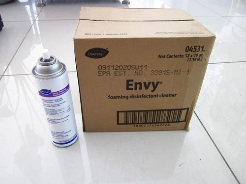 12X Diversey ENVY 04531  Envy Lavender 19 oz. Foam Disinfectant Cleaner