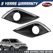 Driver&Passenger Side Bezel Fog Light Cover For Mitsubishi Outlander 2016-2019