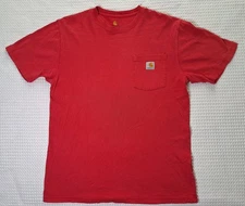 Carhartt Red Cotton T-shirt W/ Pocket Size M
