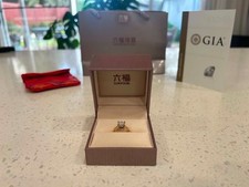 Lukfook rose gold diamond ring - like new, original packaging & documentation