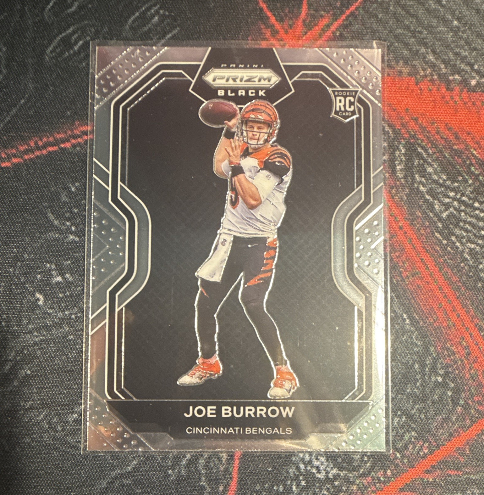 Joe Burrow Panini Chronicles Prizm Black #PB1 Black Finite 1/1